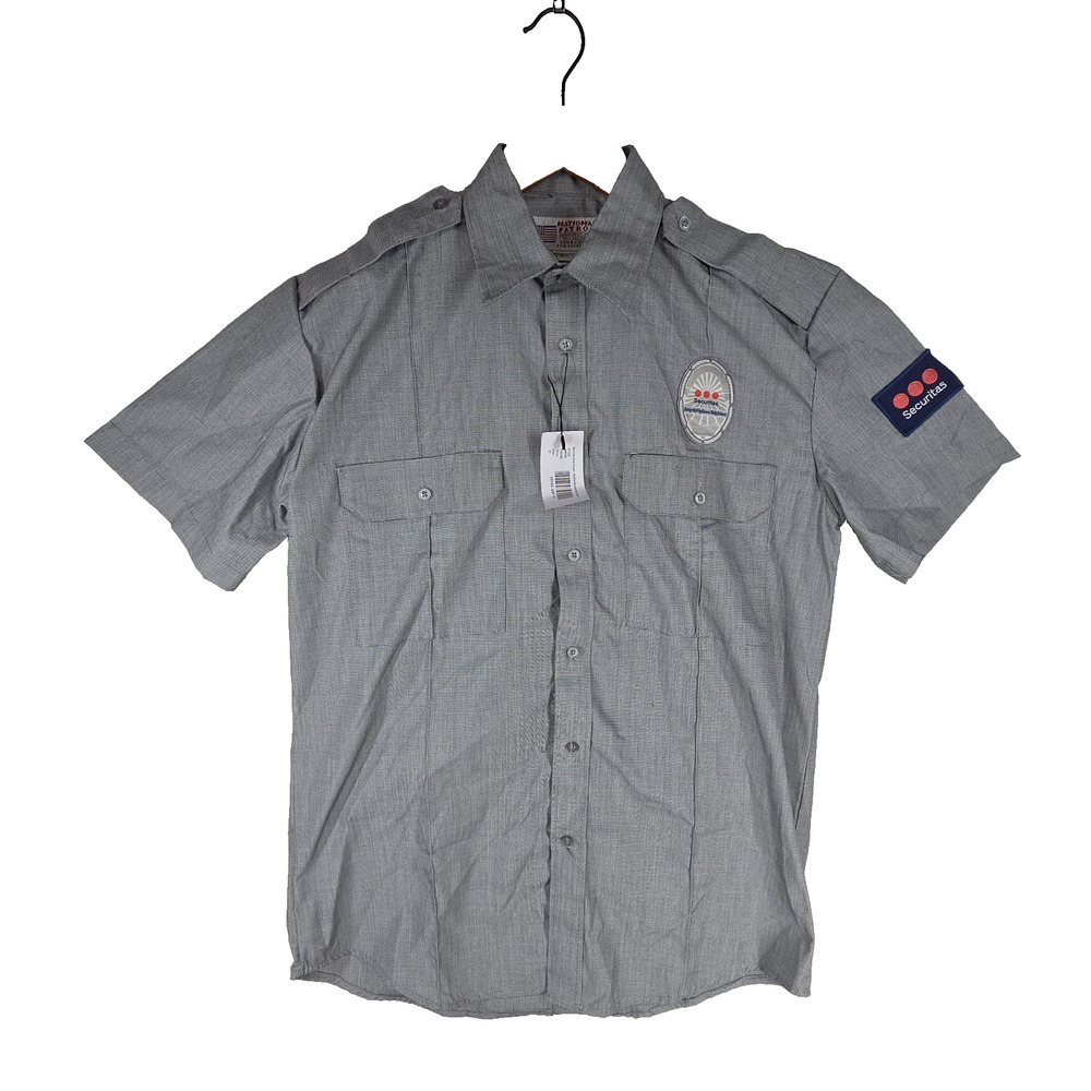 National Patrol Shirt Security Button Up Long Sleeve Size 15-15.5 NWT Employee